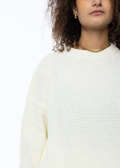 Beige 'knitted' Crewneck